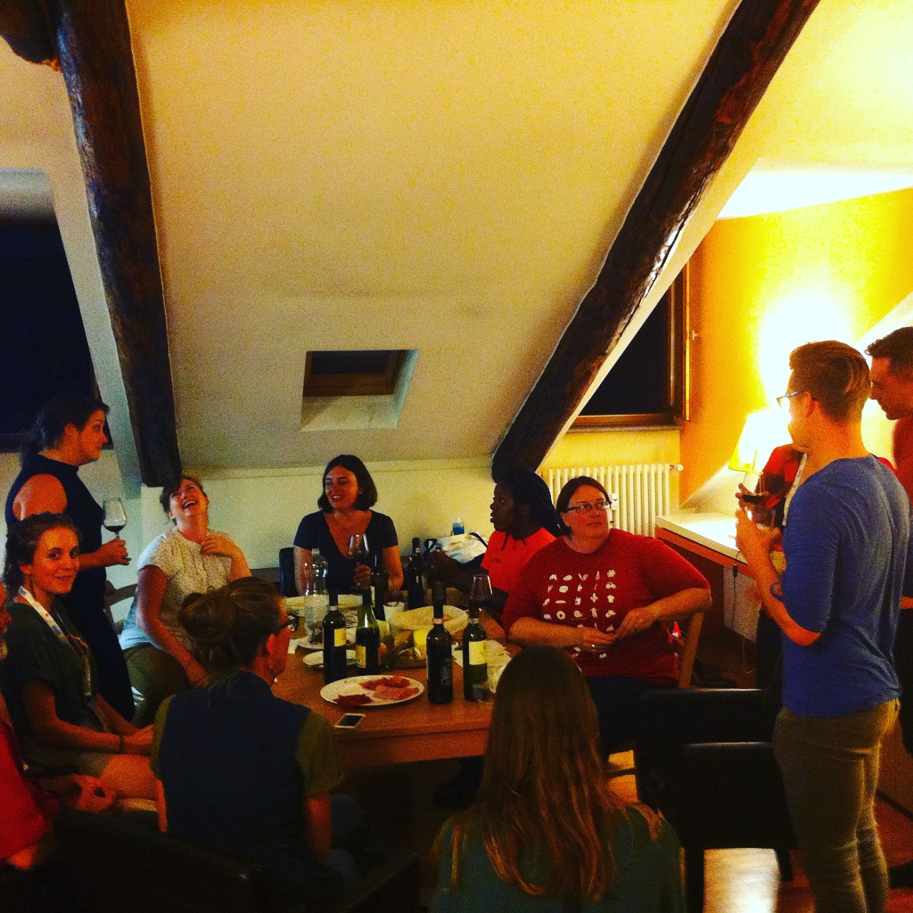 Socializing with the Canadian delegates